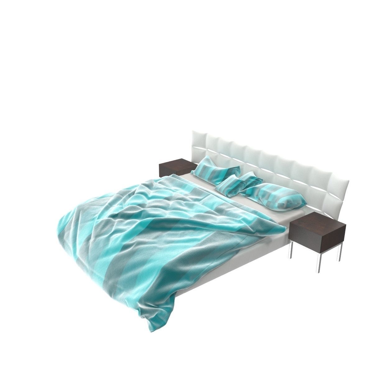Bed c with stripes 3D model_30