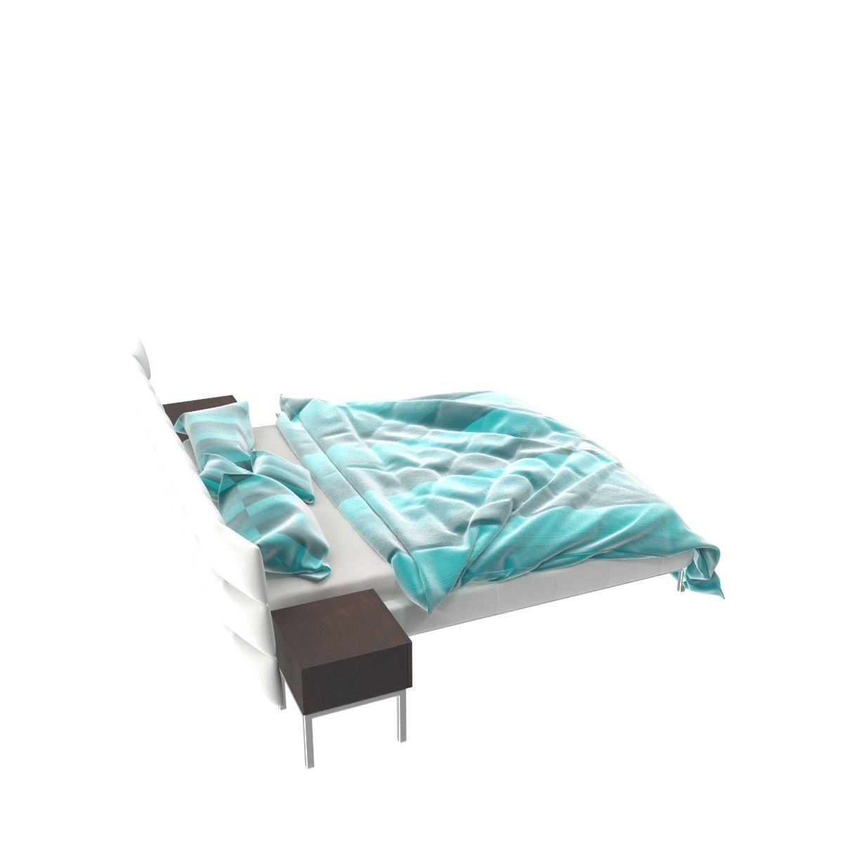 Bed c with stripes 3D model_11