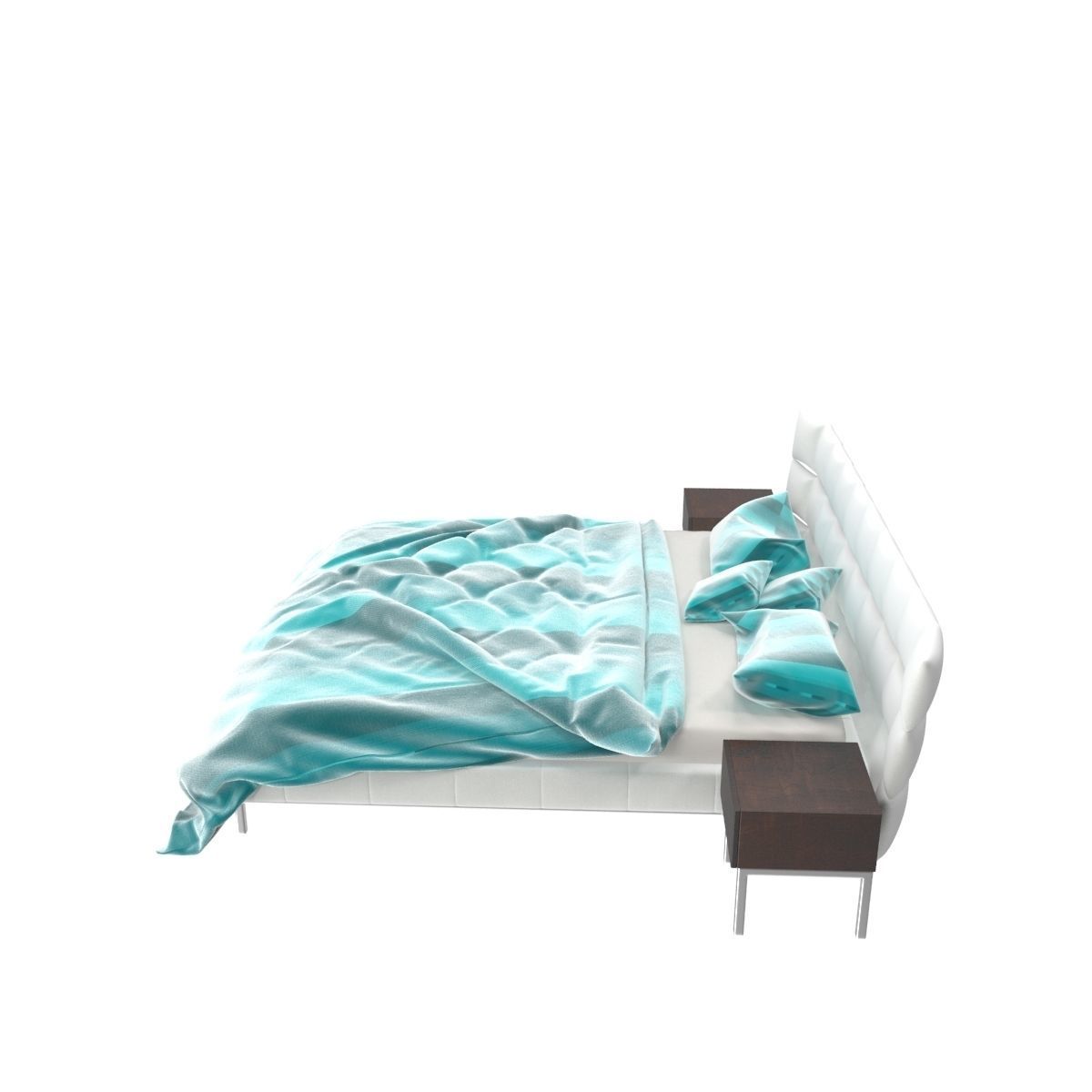 Bed c with stripes 3D model_26