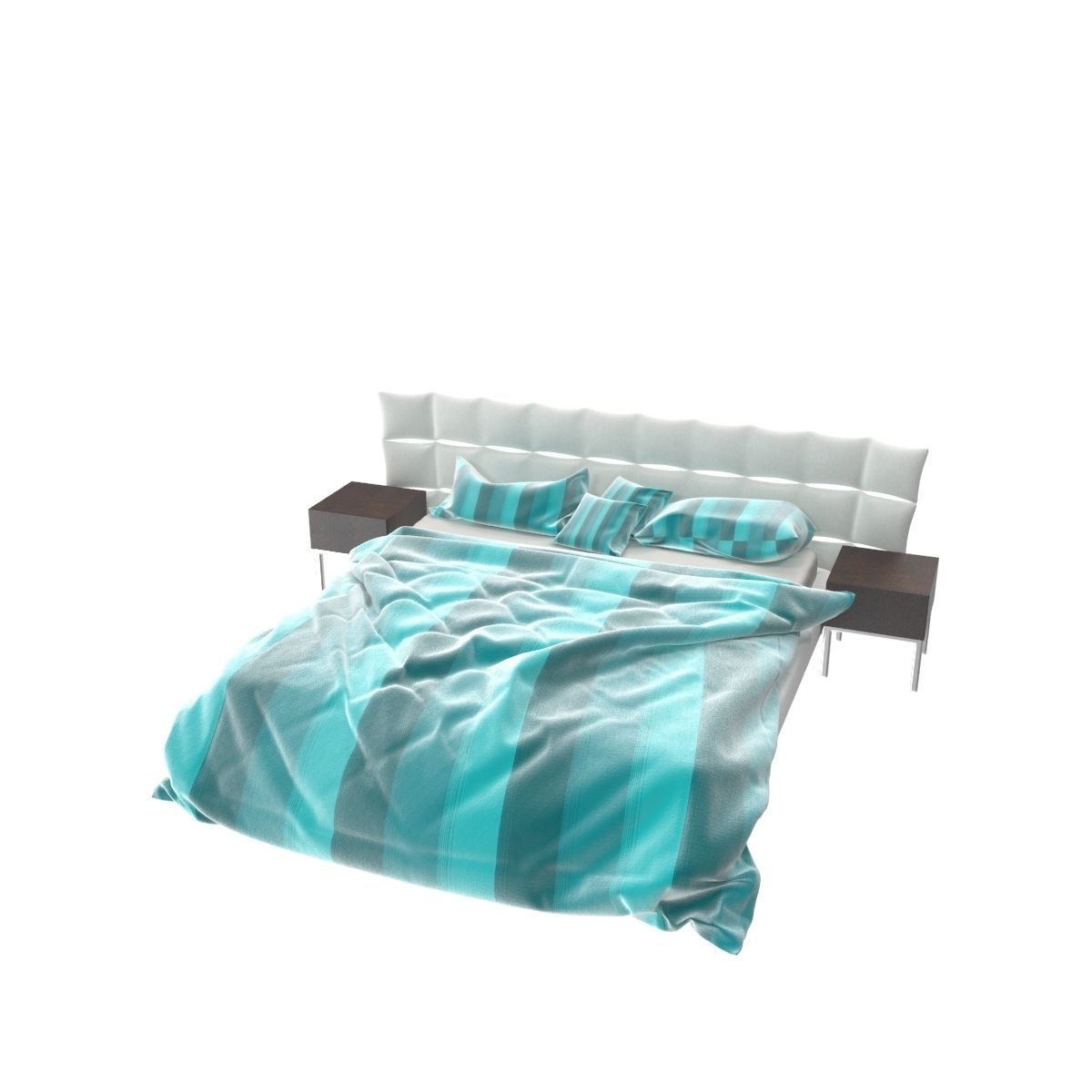 Bed c with stripes 3D model_33