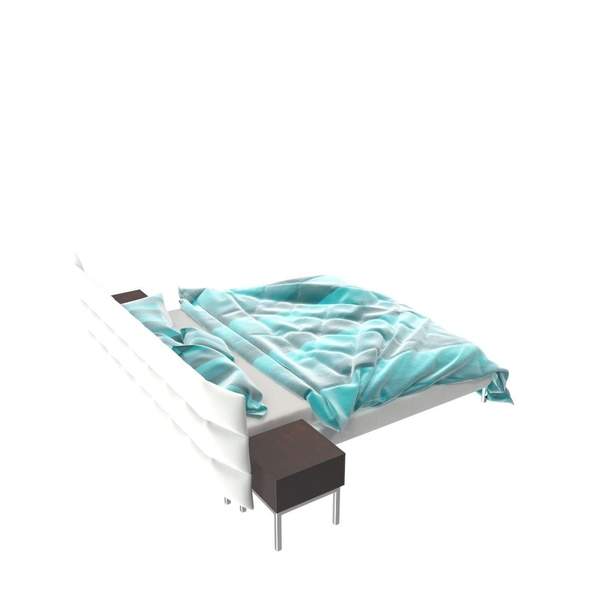 Bed c with stripes 3D model_12