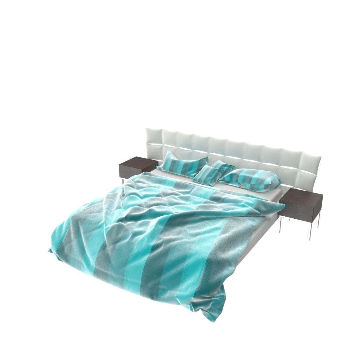 Bed c with stripes 3D model_31
