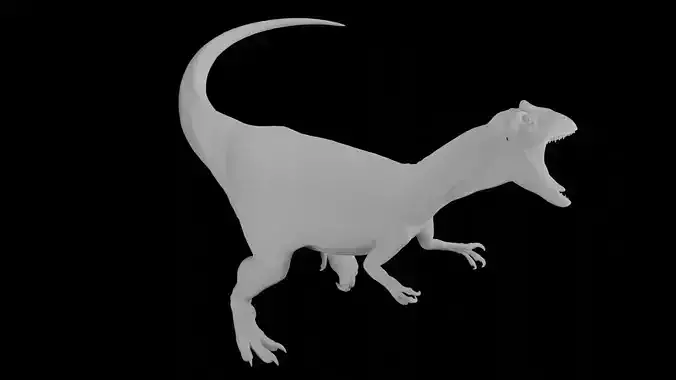 Allosaurus Base Mesh Clean Topology  Ready To Rig
