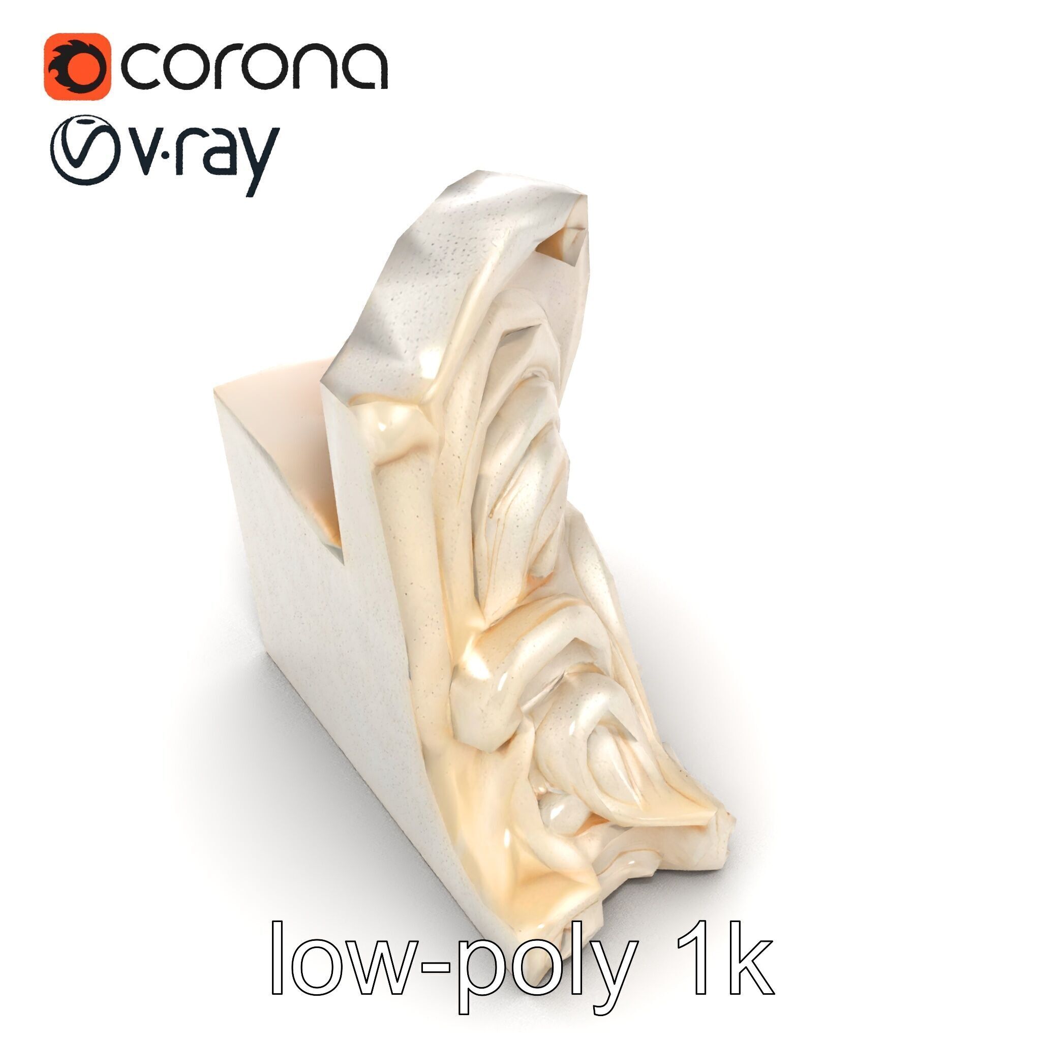 Art Nouveau Decorative Moldings model pack Low-poly 3D model_16