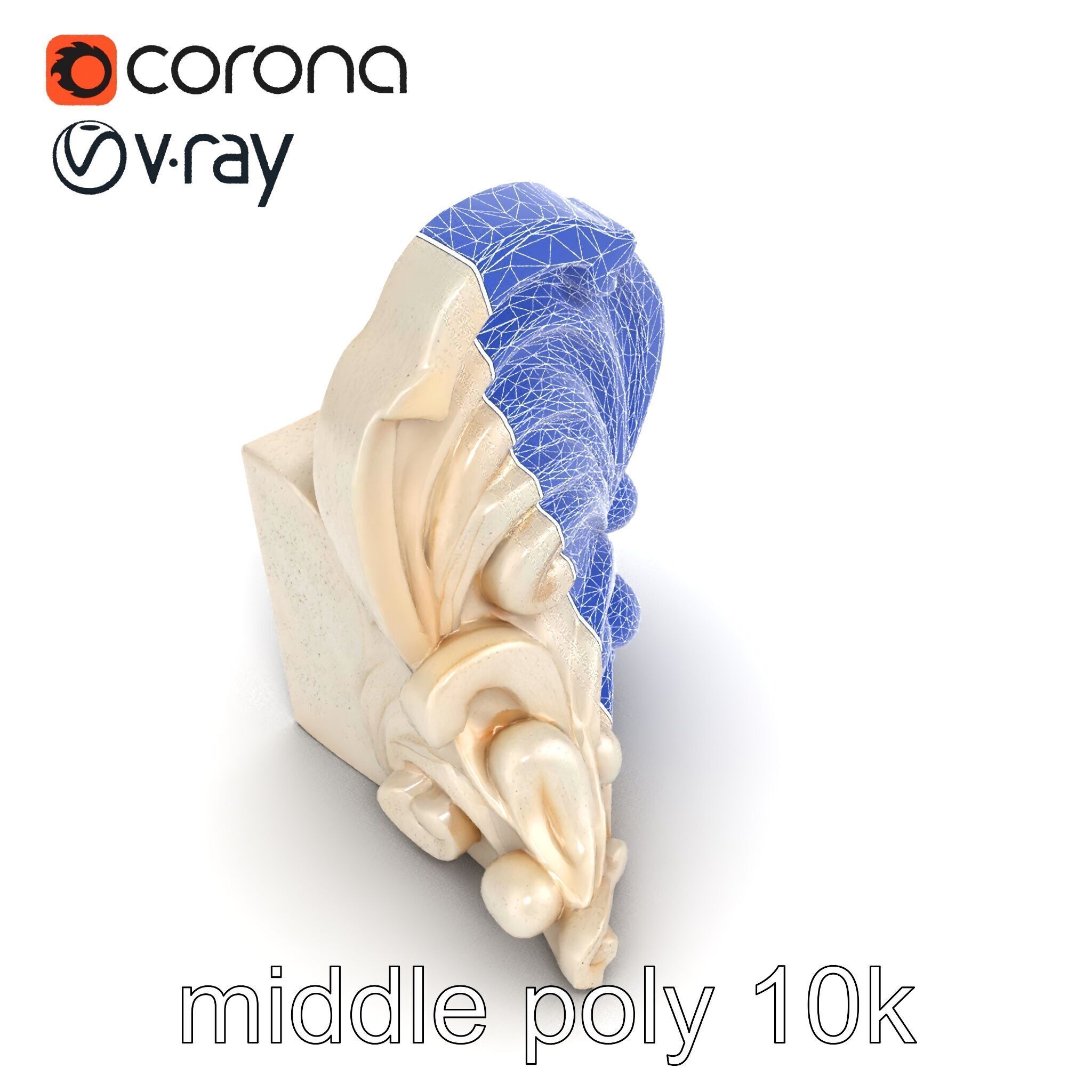 Art Nouveau Decorative Moldings model pack Low-poly 3D model_14