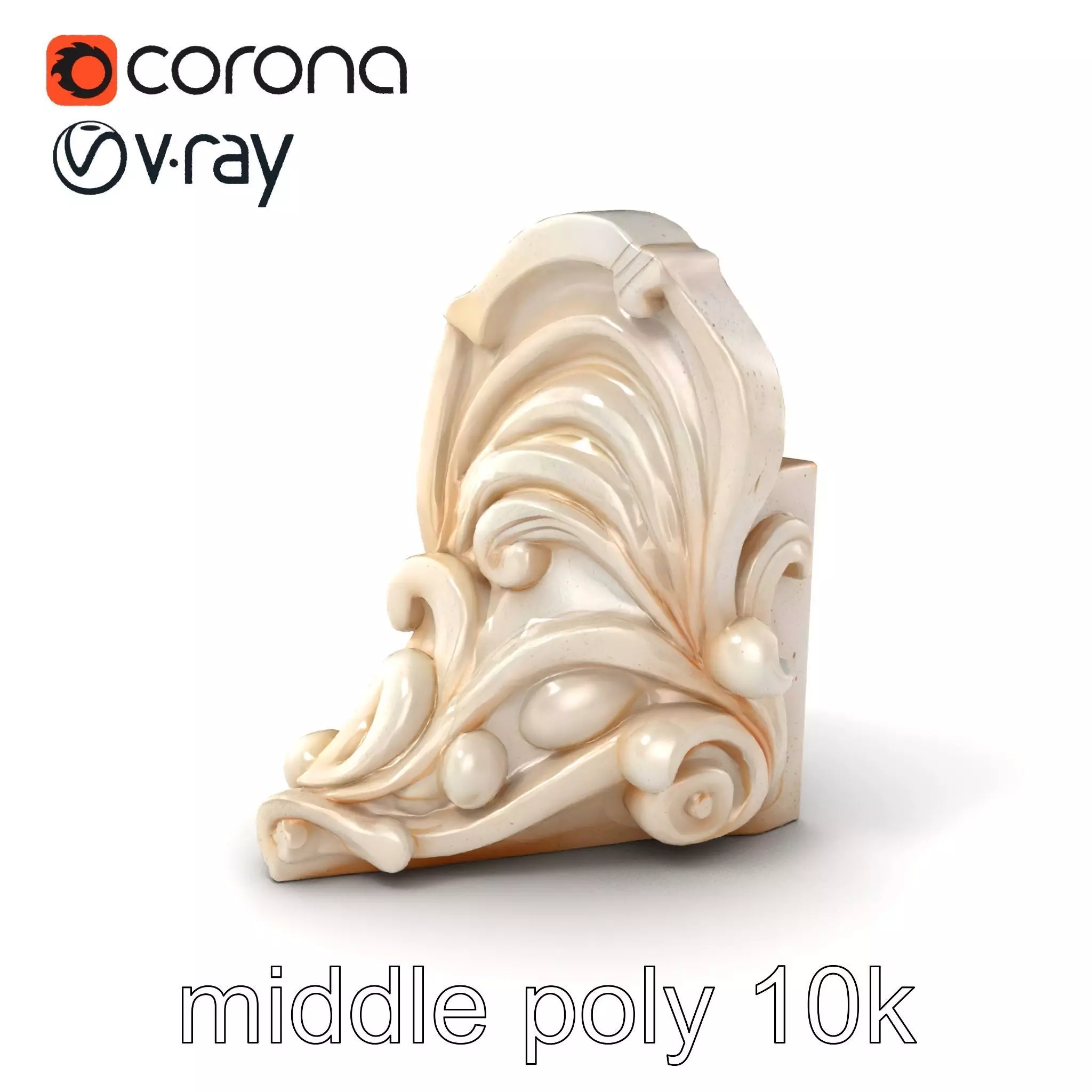 Art Nouveau Decorative Moldings model pack Low-poly 3D model_0