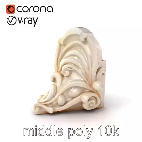Art Nouveau Decorative Moldings model pack Low-poly 3D model