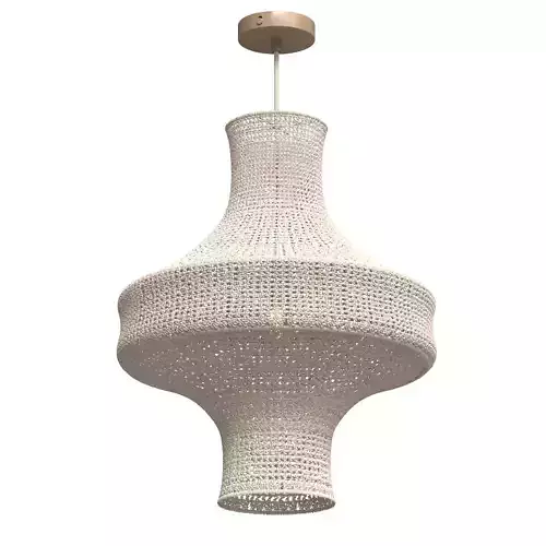 Restoration Hardware  Liya Crochet Tall Pendant Oatmeal