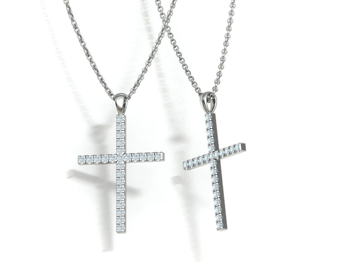 Diamond Cross Collection  30mm Cross Pendants Set of 3 Included _21