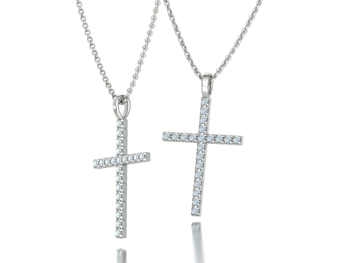 Diamond Cross Collection  30mm Cross Pendants Set of 3 Included _39