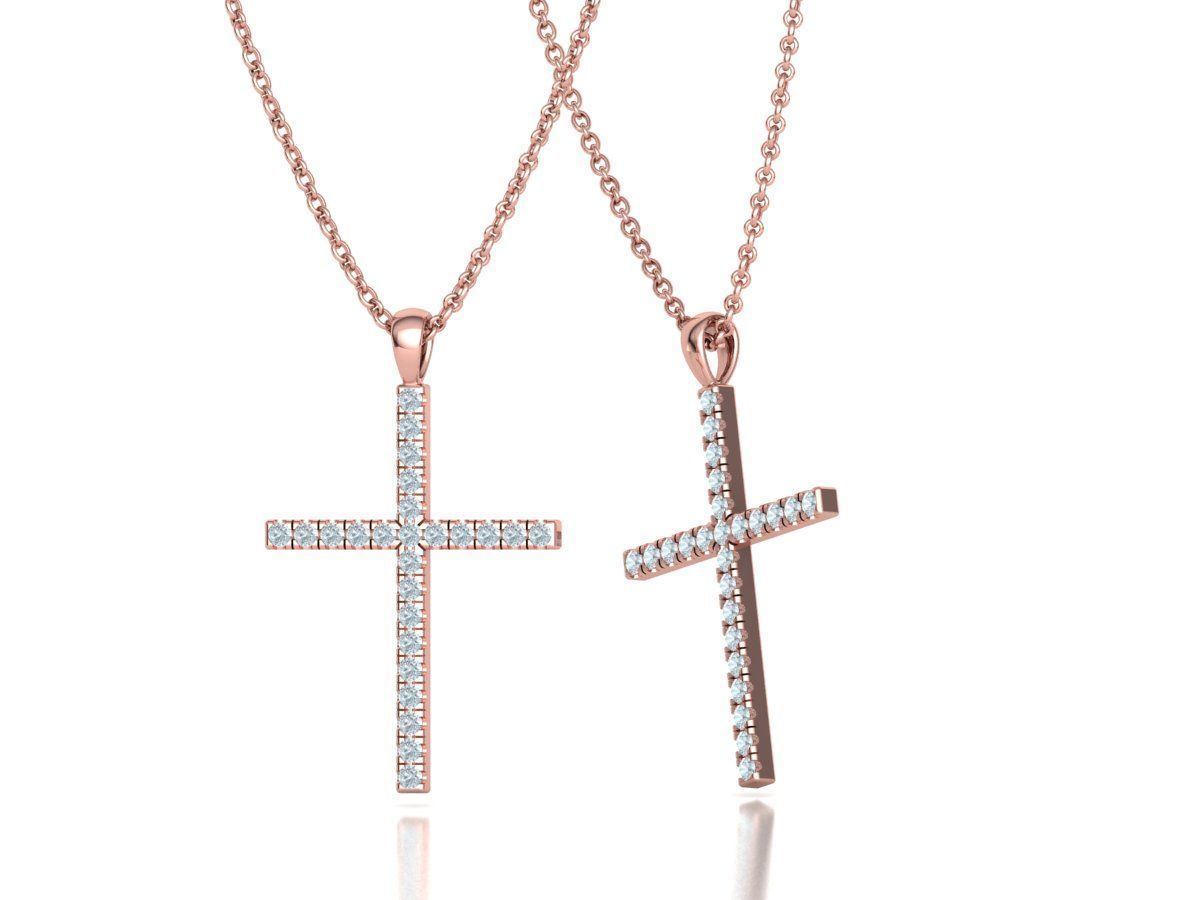 Diamond Cross Collection  30mm Cross Pendants Set of 3 Included _16