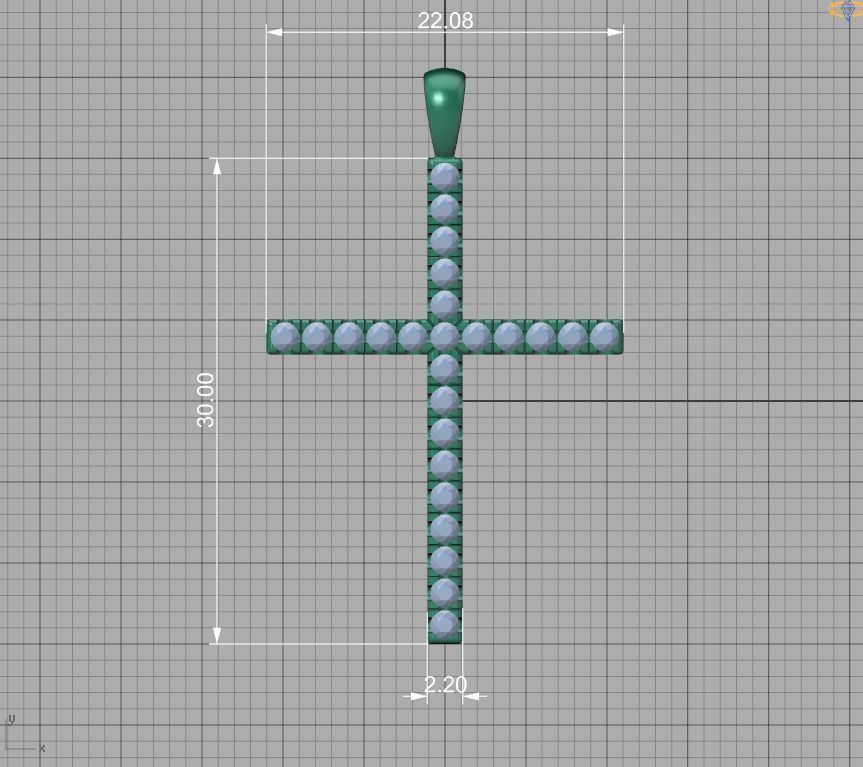 Diamond Cross Collection  30mm Cross Pendants Set of 3 Included _50