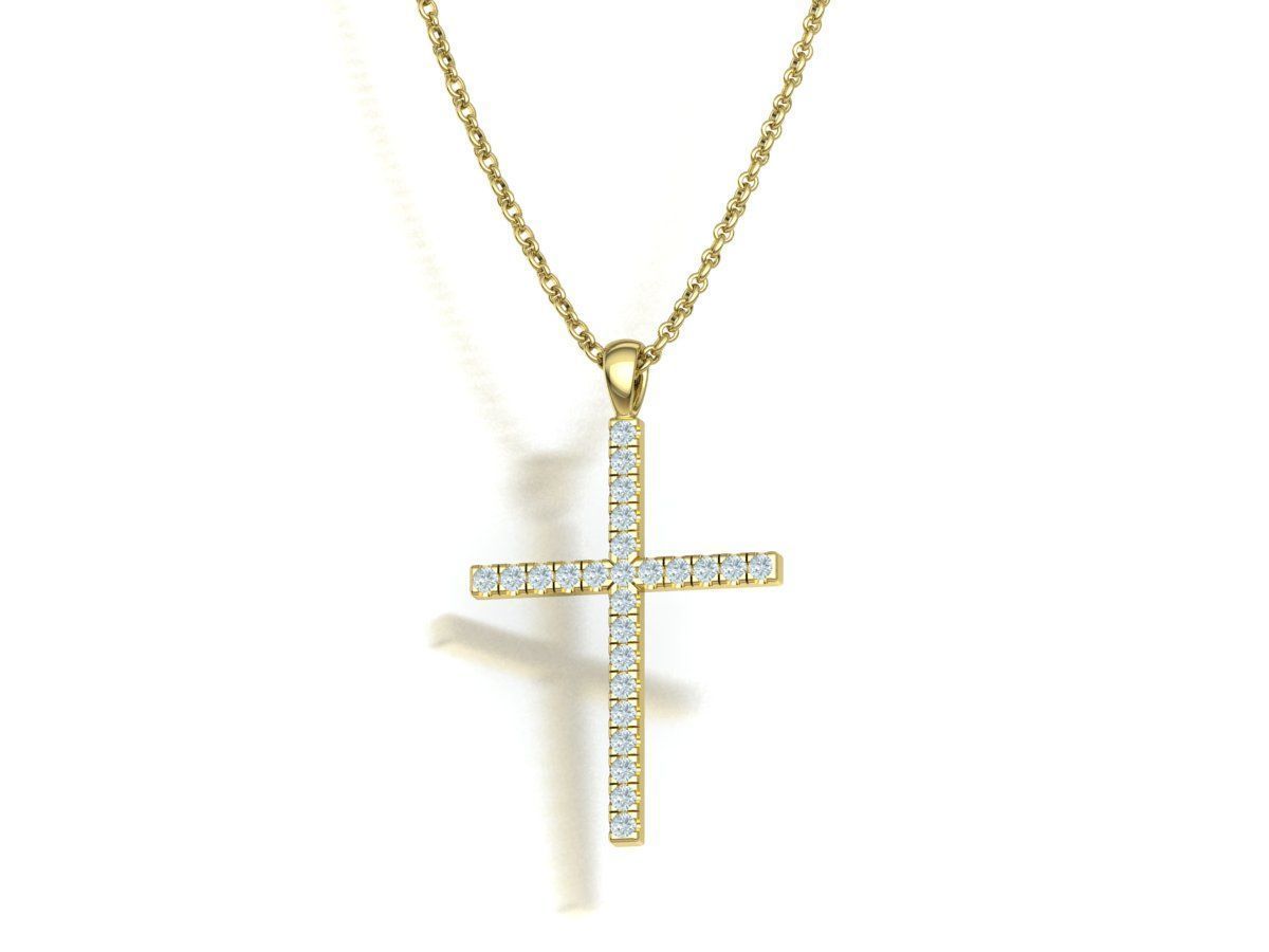 Diamond Cross Collection  30mm Cross Pendants Set of 3 Included _14
