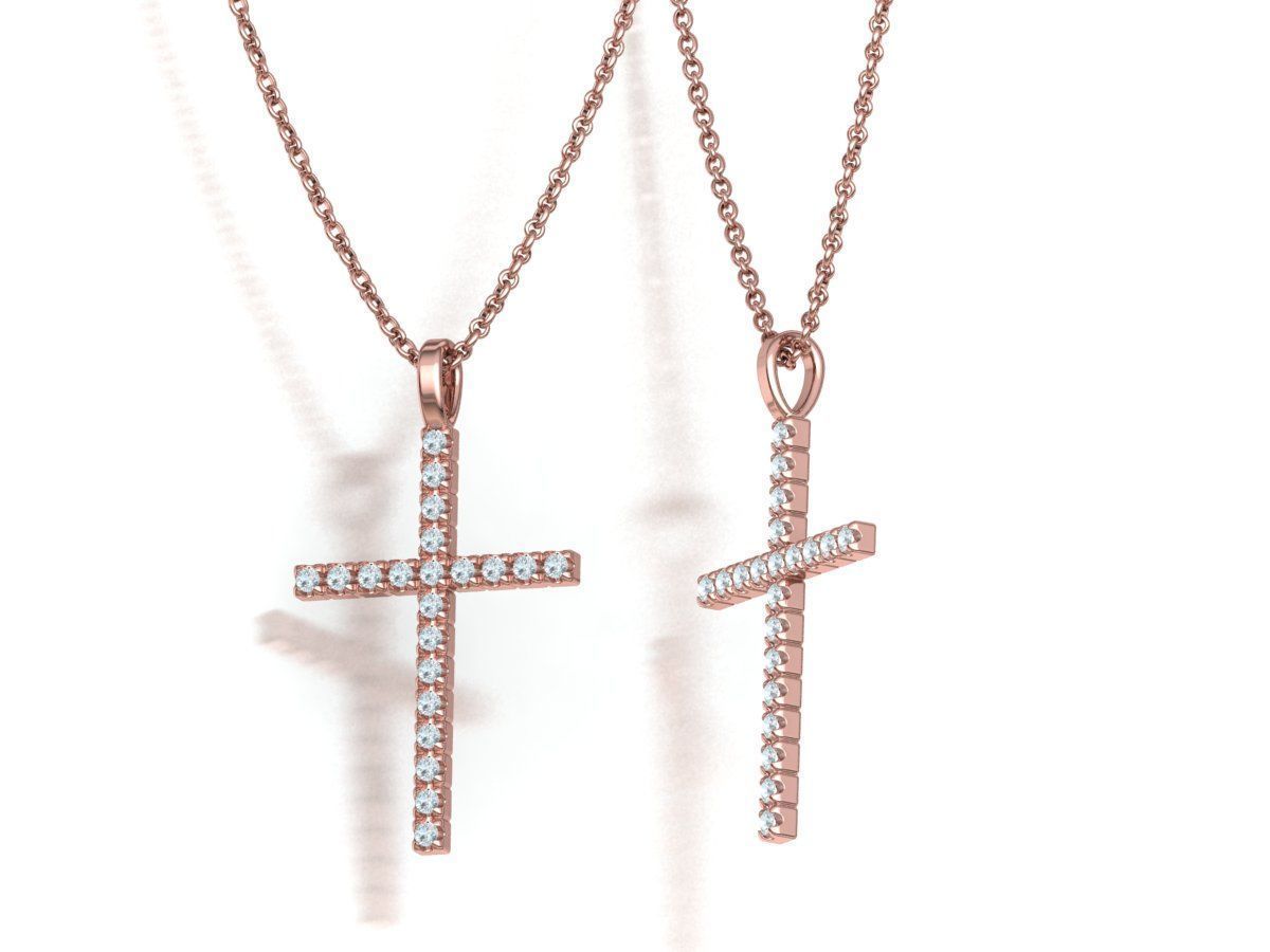Diamond Cross Collection  30mm Cross Pendants Set of 3 Included _37
