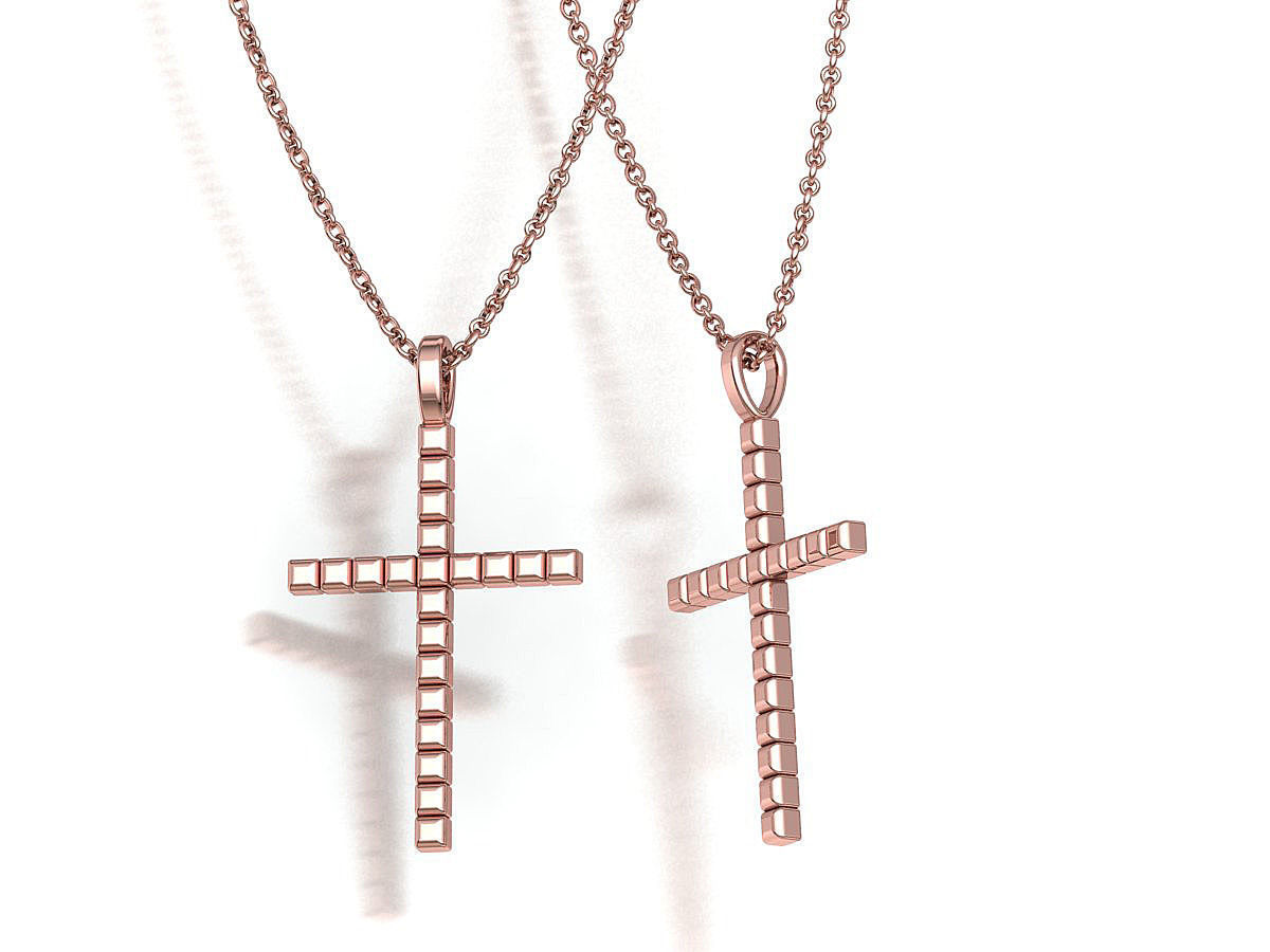 Diamond Cross Collection  30mm Cross Pendants Set of 3 Included _28