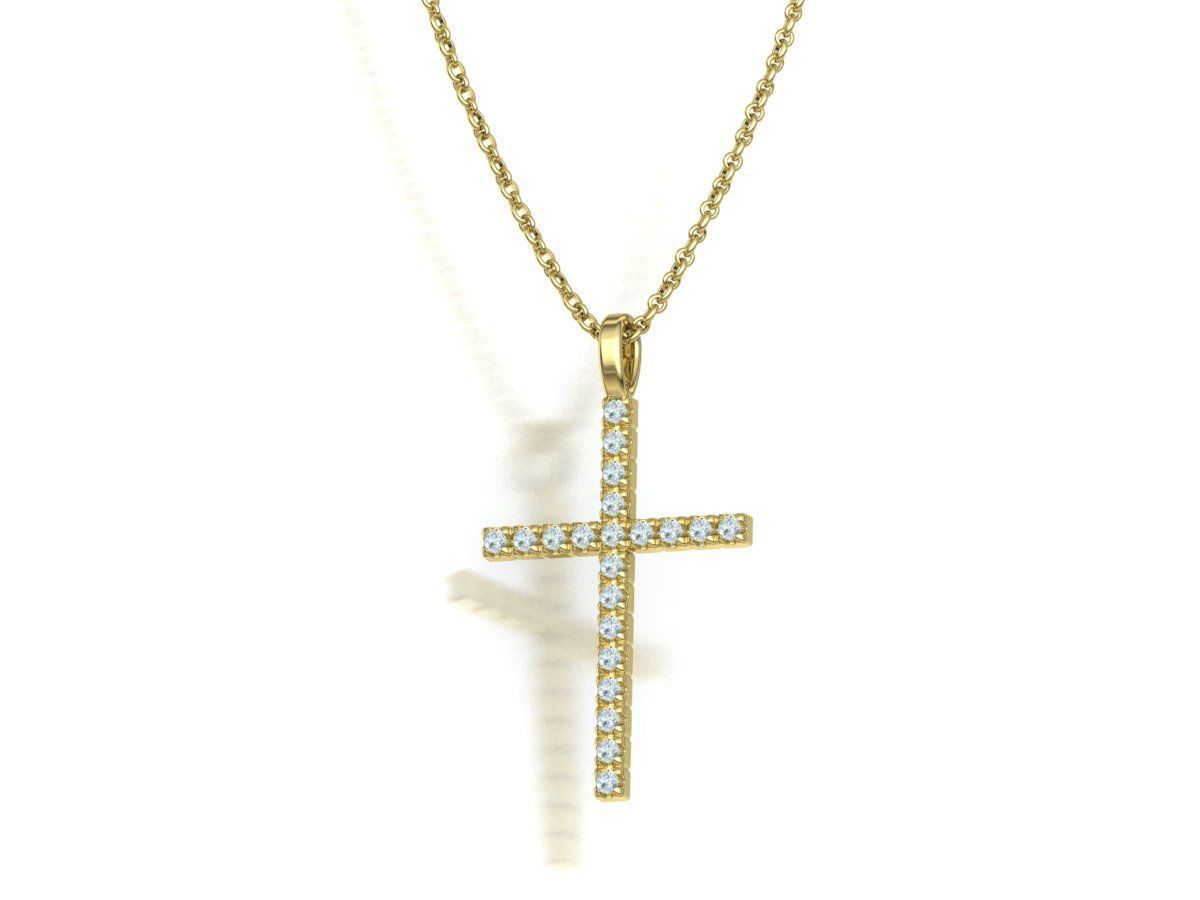 Diamond Cross Collection  30mm Cross Pendants Set of 3 Included _46