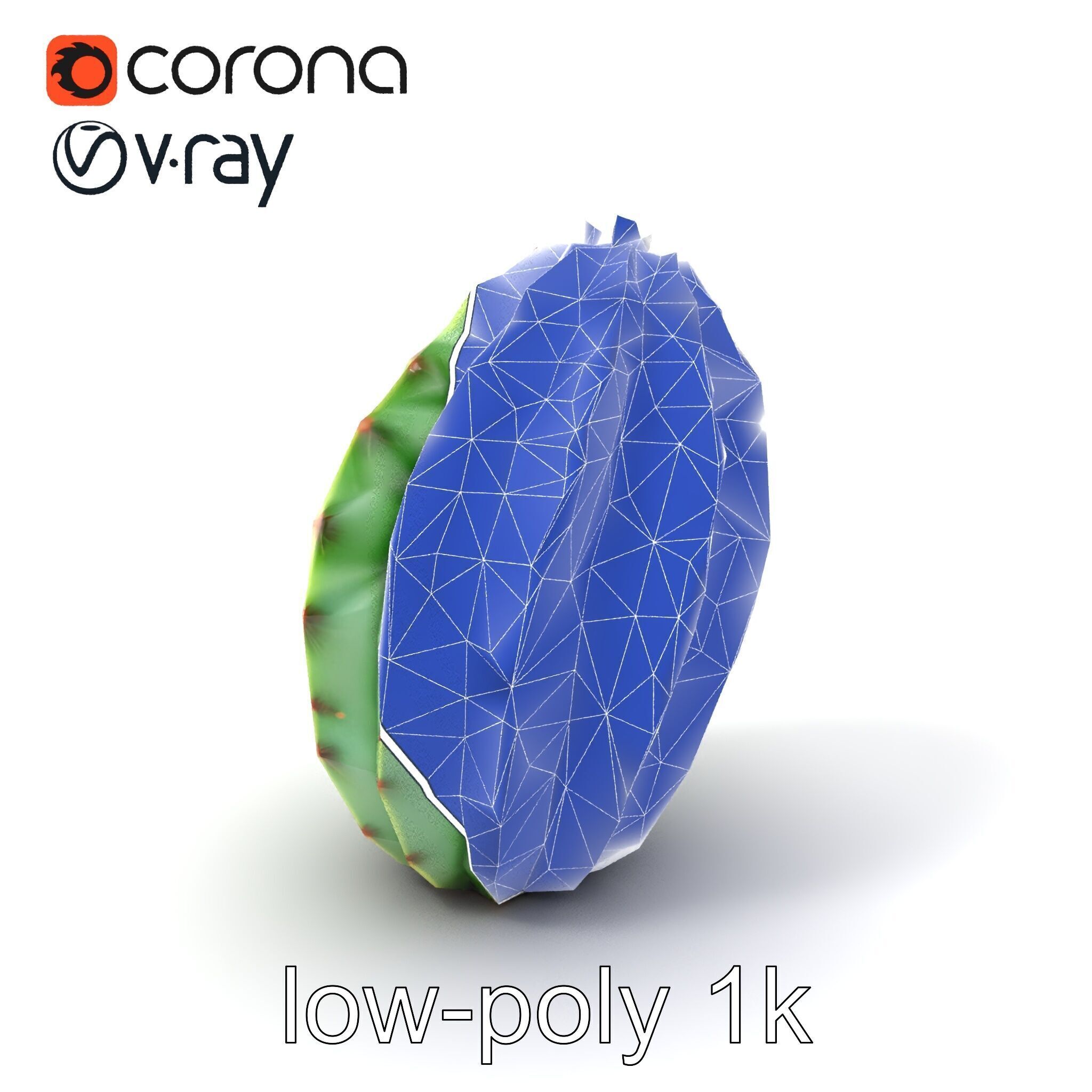 Wavy Cactus with Thorny Protrusions model pack Low-poly 3D model_7