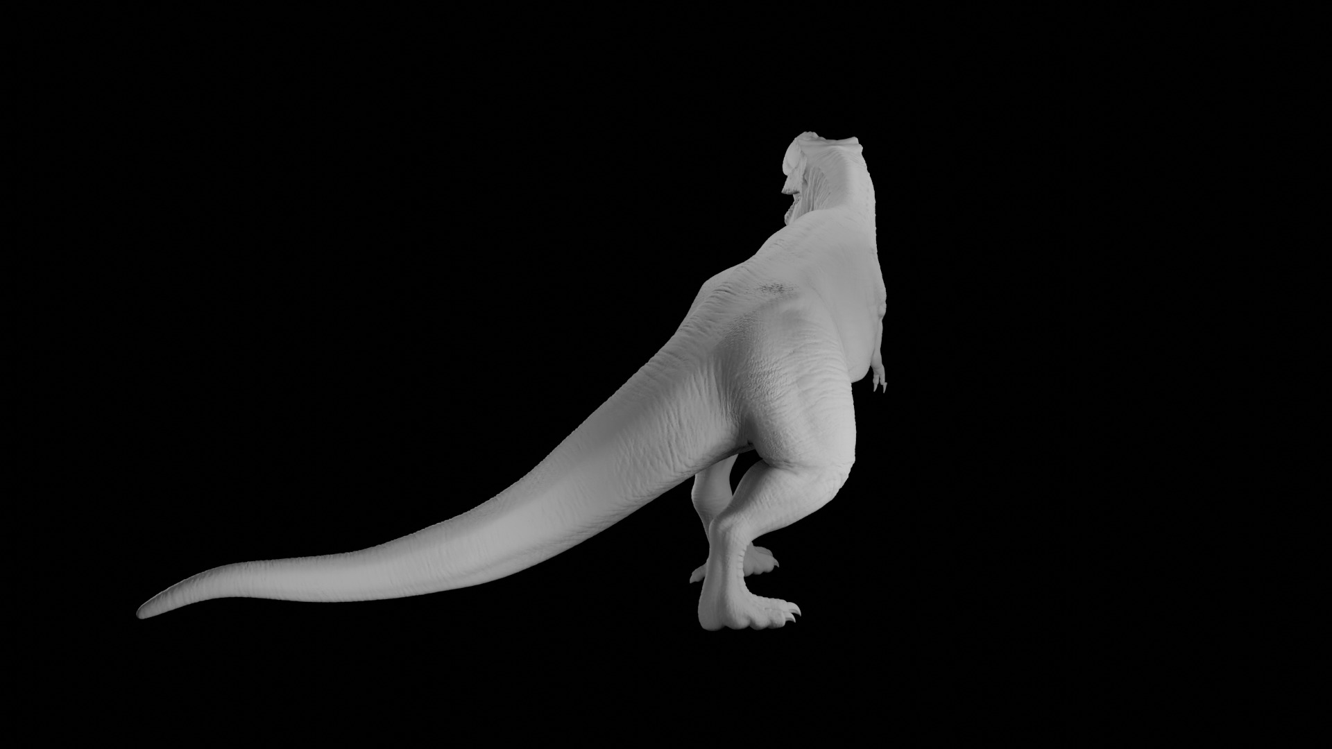 Rigged T-Rex Detailed Base Mesh Clean Retopology 3D model_5