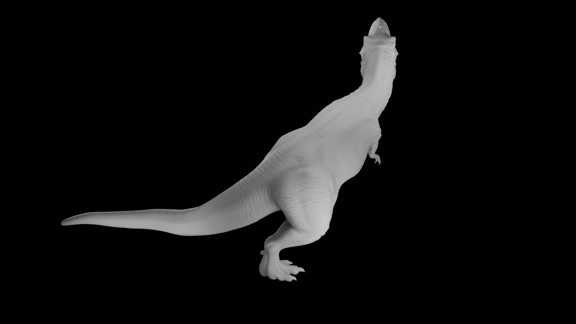 Rigged T-Rex Detailed Base Mesh Clean Retopology 3D model_8