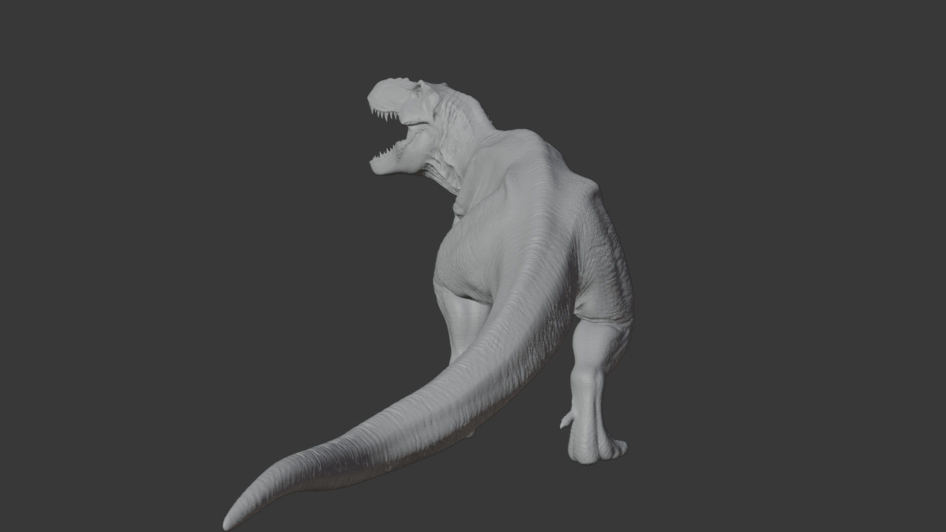 Rigged T-Rex Detailed Base Mesh Clean Retopology 3D model_19
