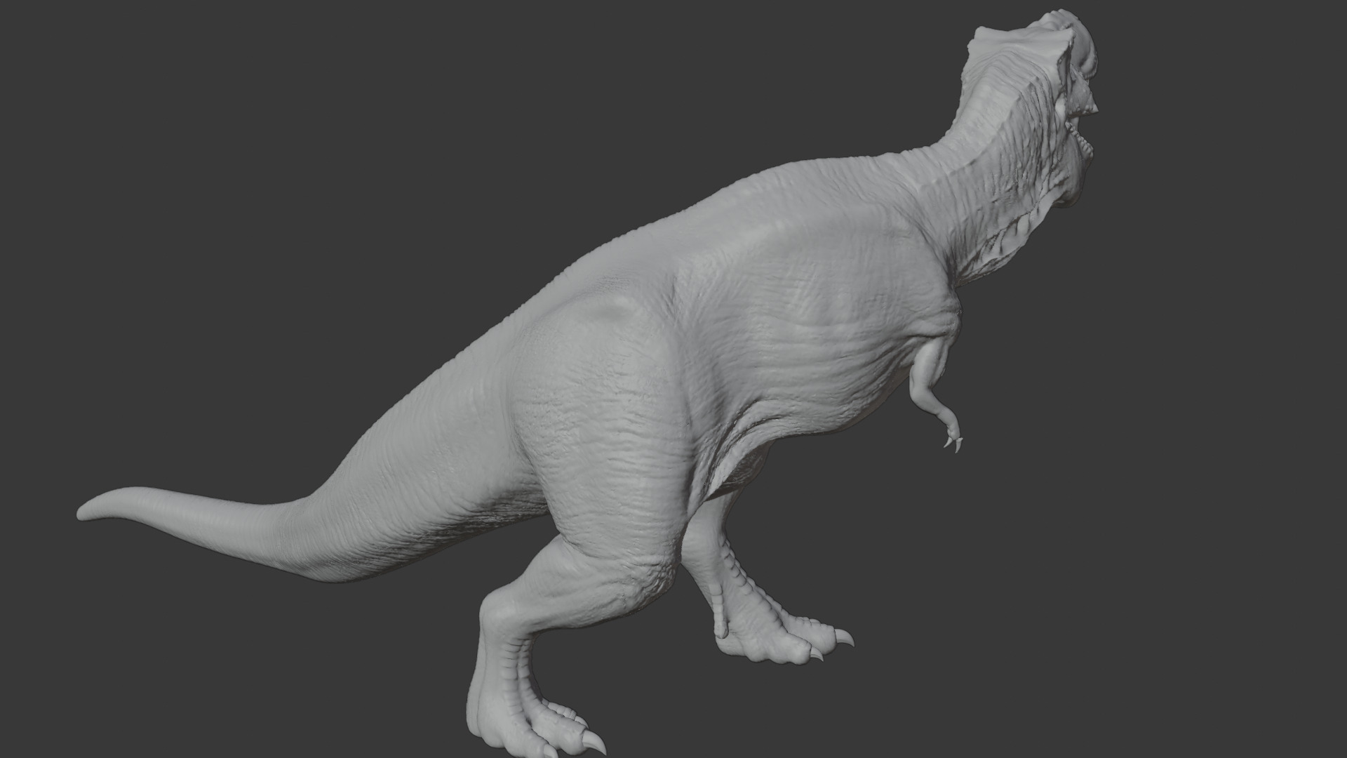Rigged T-Rex Detailed Base Mesh Clean Retopology 3D model_18