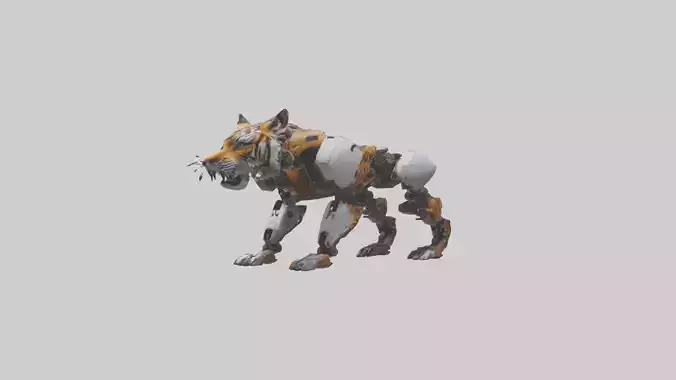 Robot version of a tiger model