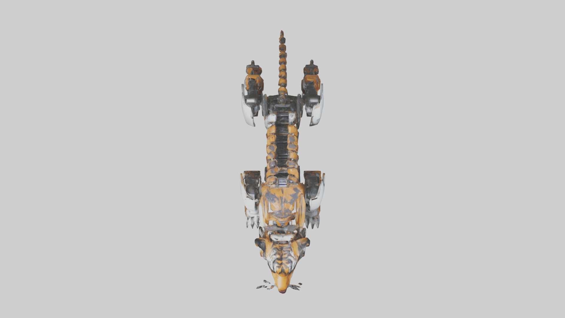 Robot version of a tiger model Low-poly 3D model_14