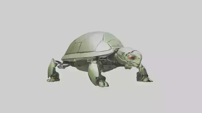 Robot version of a turtle model Low-poly 3D model