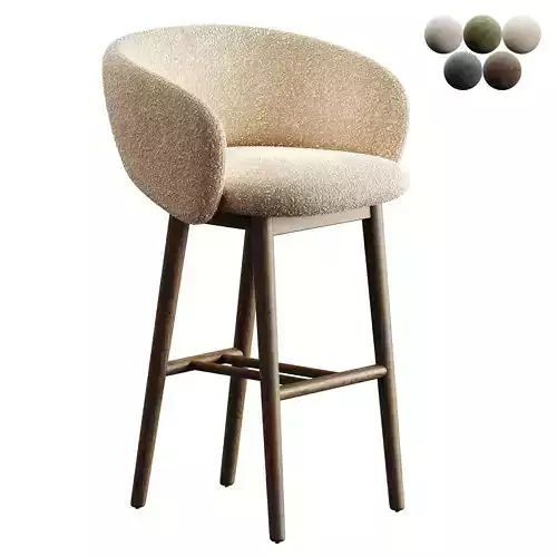 Bel Sg 75 Terracotta Bar Stool By Pablo Regano