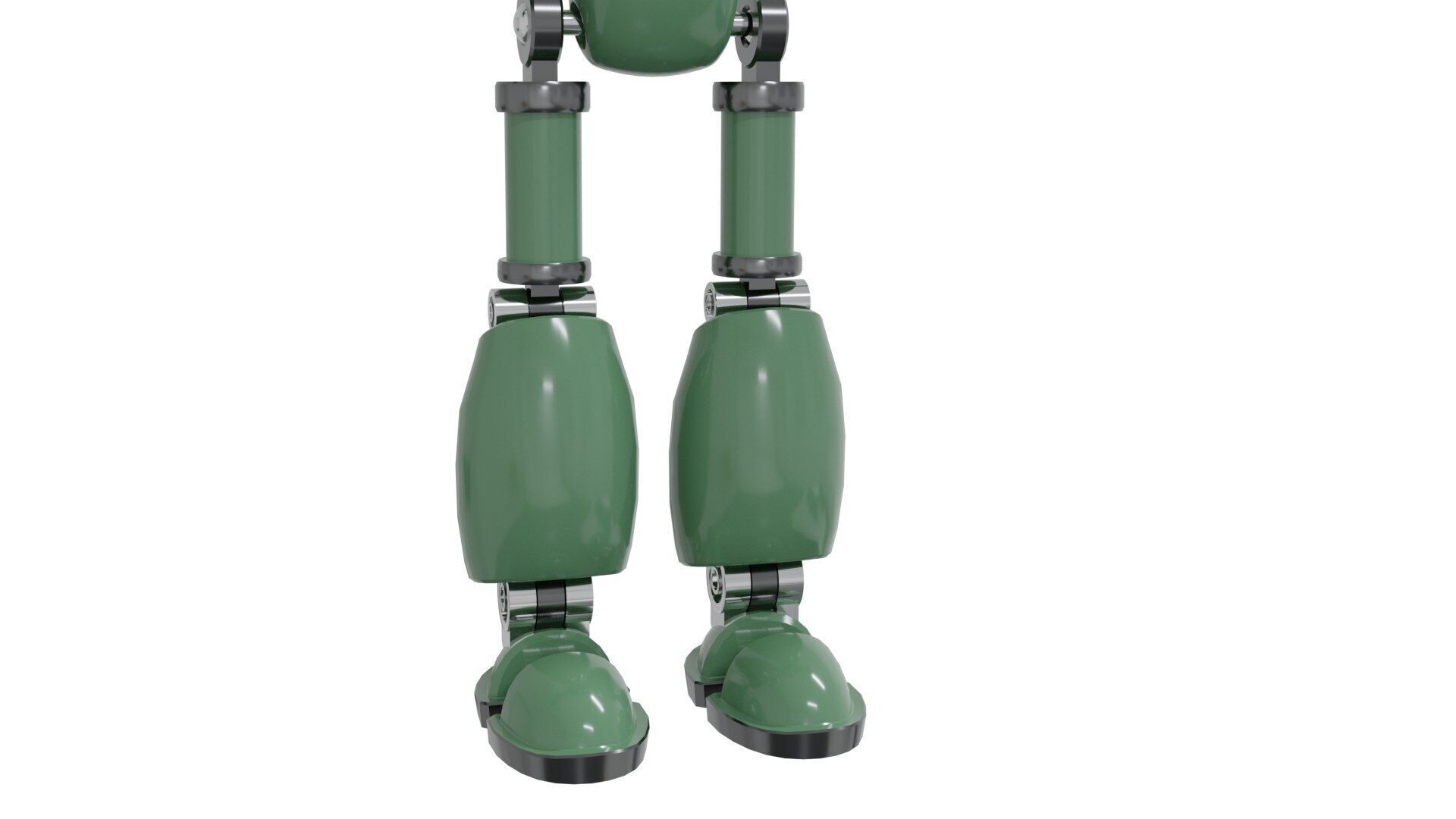 Low Poly Robot Rigged and Animated  Low-poly 3D model_8