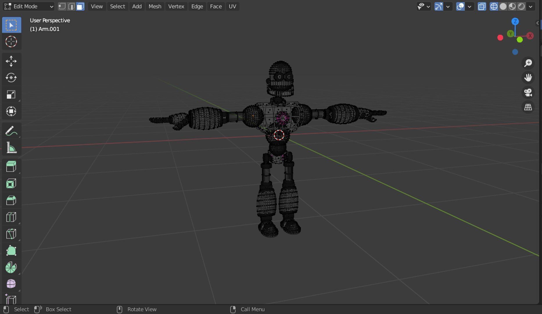 Low Poly Robot Rigged and Animated  Low-poly 3D model_13