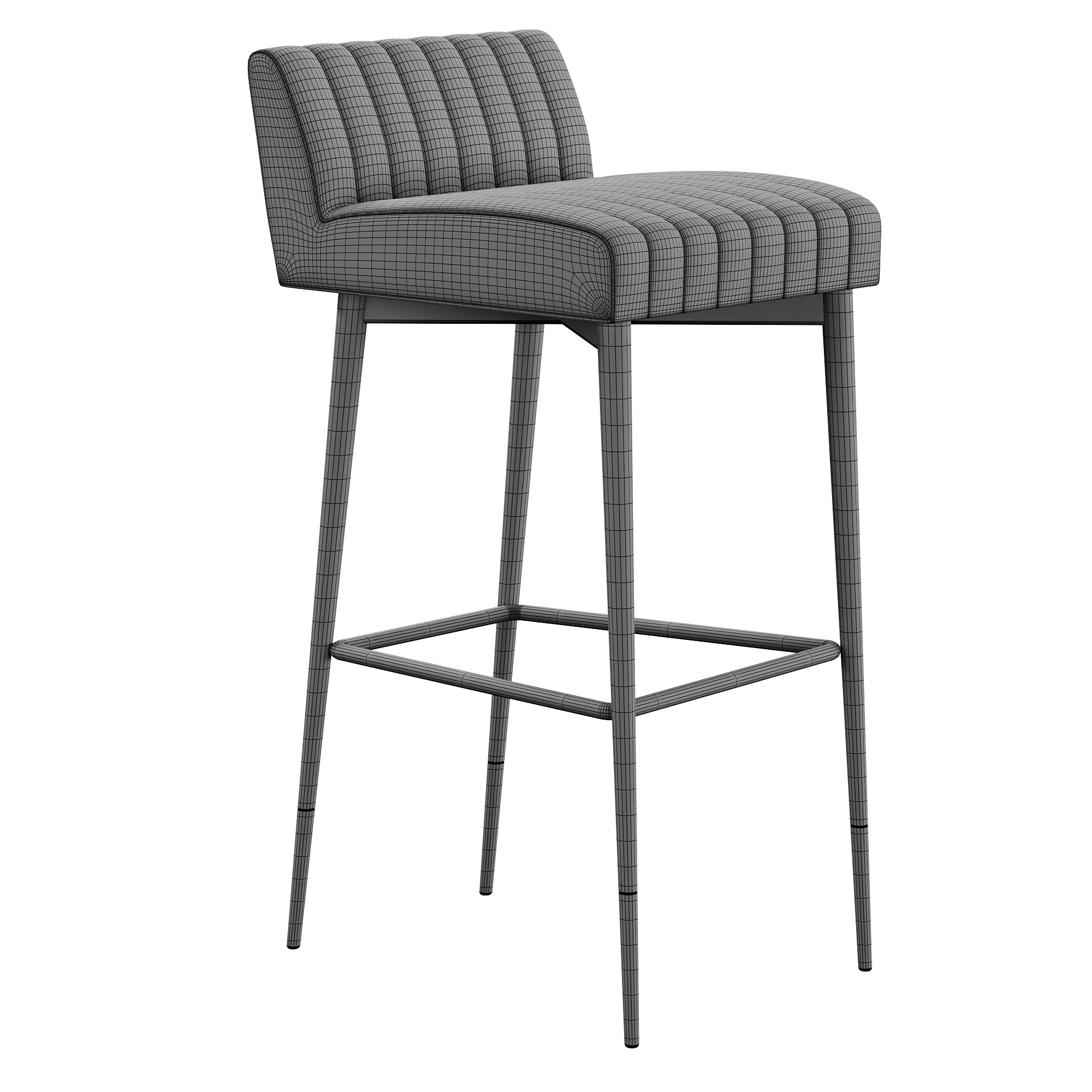 Liang  Eimil Coltrane Bar Stool with Boucle Sand Fabric 3D model_6