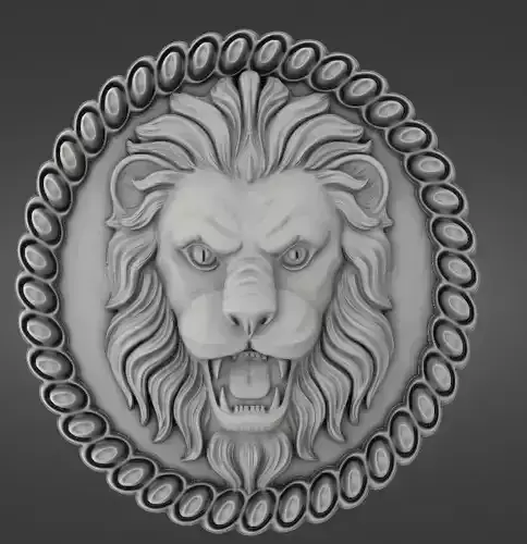 Lion Face 3D Model