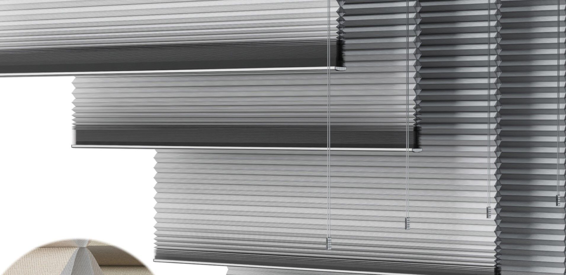 plated blind curtains set 001 Low-poly 3D model_8