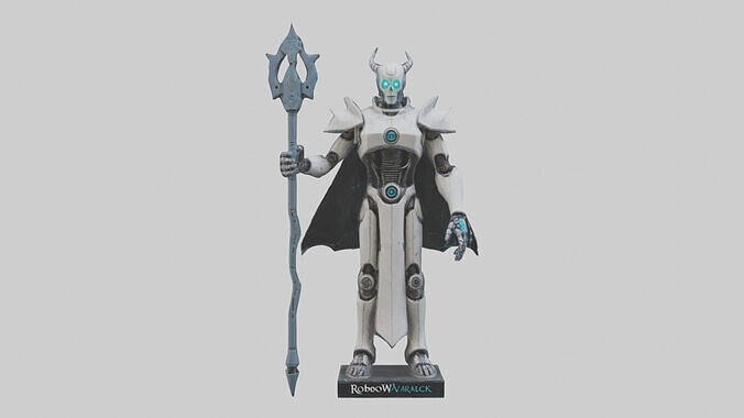 RoboWarlock statue model Low-poly 3D model
