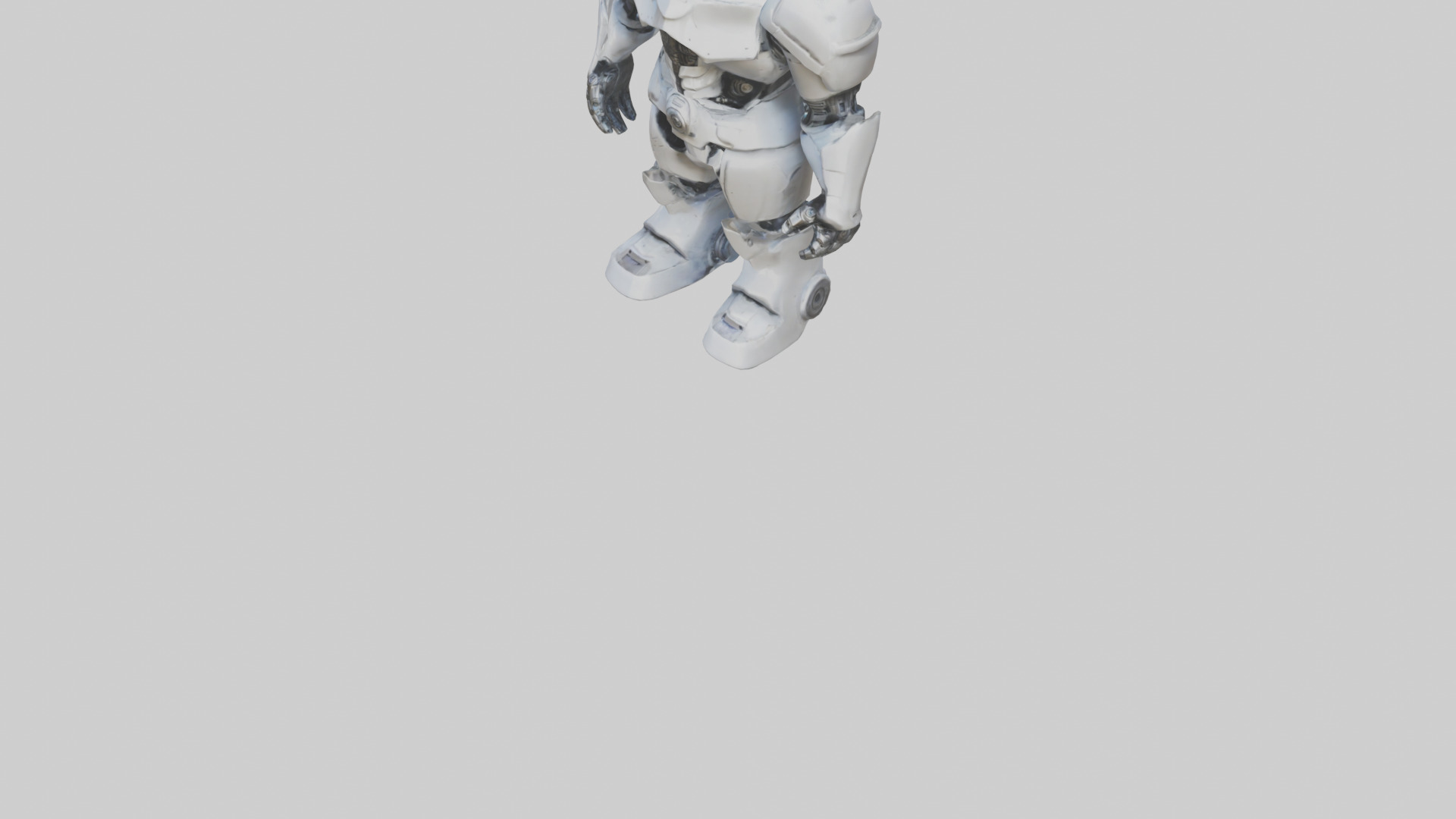 RoboWarrior statue model Low-poly 3D model_6