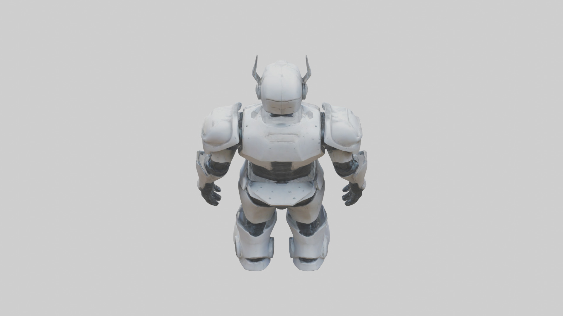 RoboWarrior statue model Low-poly 3D model_15