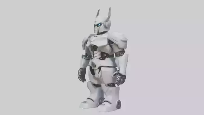 RoboWarrior statue model Low-poly 3D model