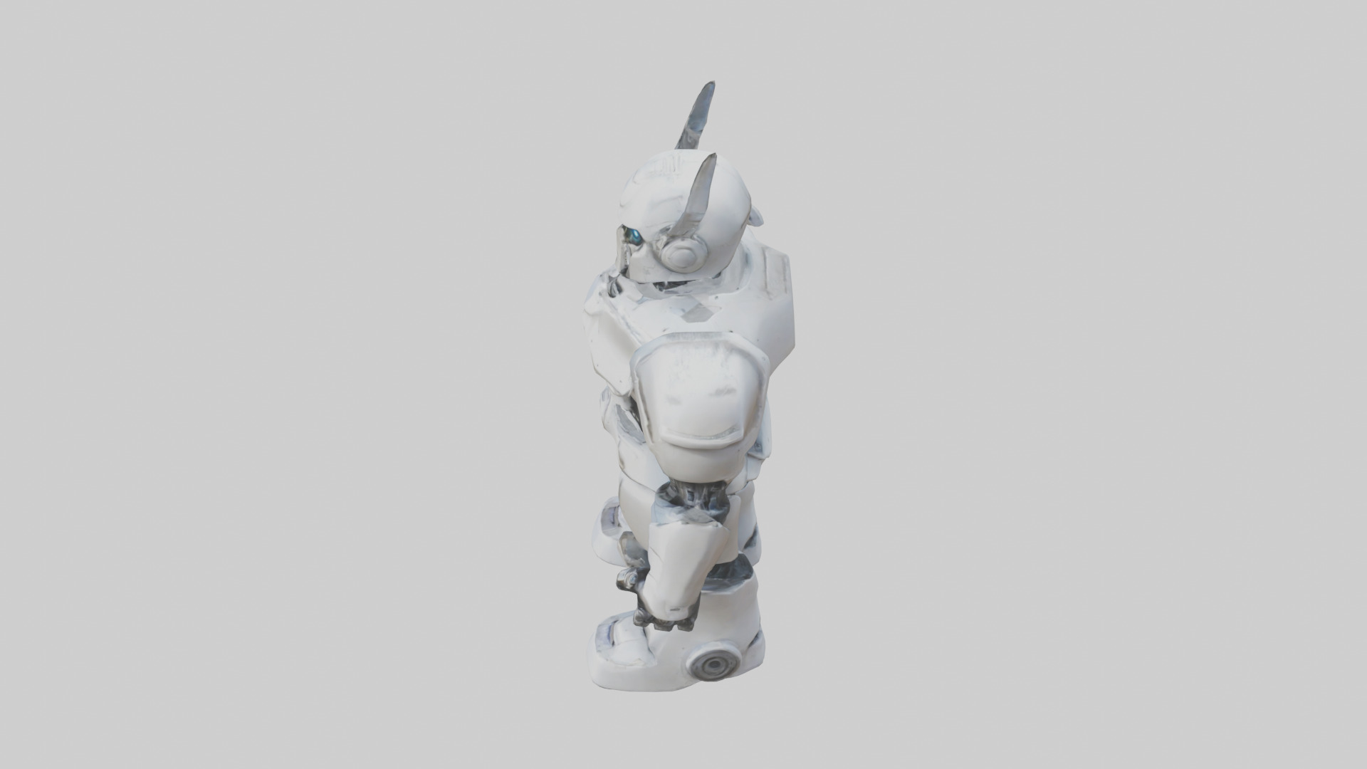 RoboWarrior statue model Low-poly 3D model_17
