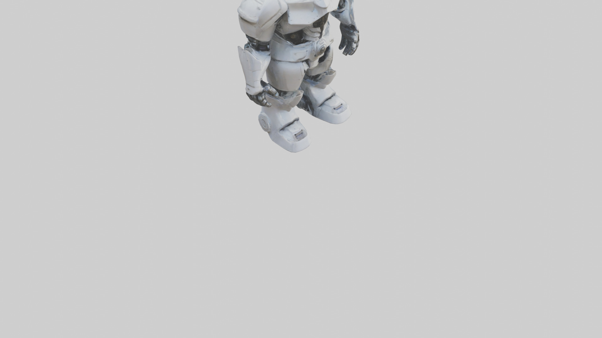 RoboWarrior statue model Low-poly 3D model_7