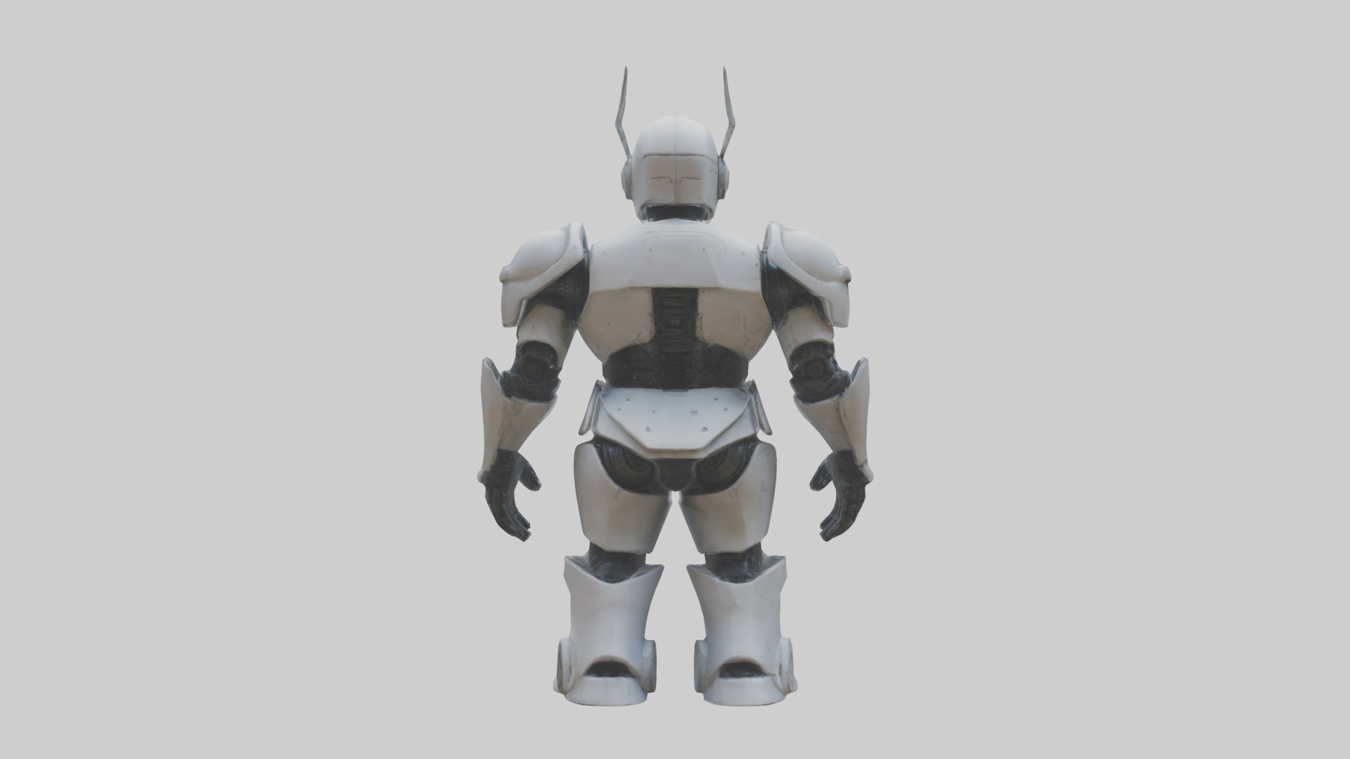 RoboWarrior statue model Low-poly 3D model_1
