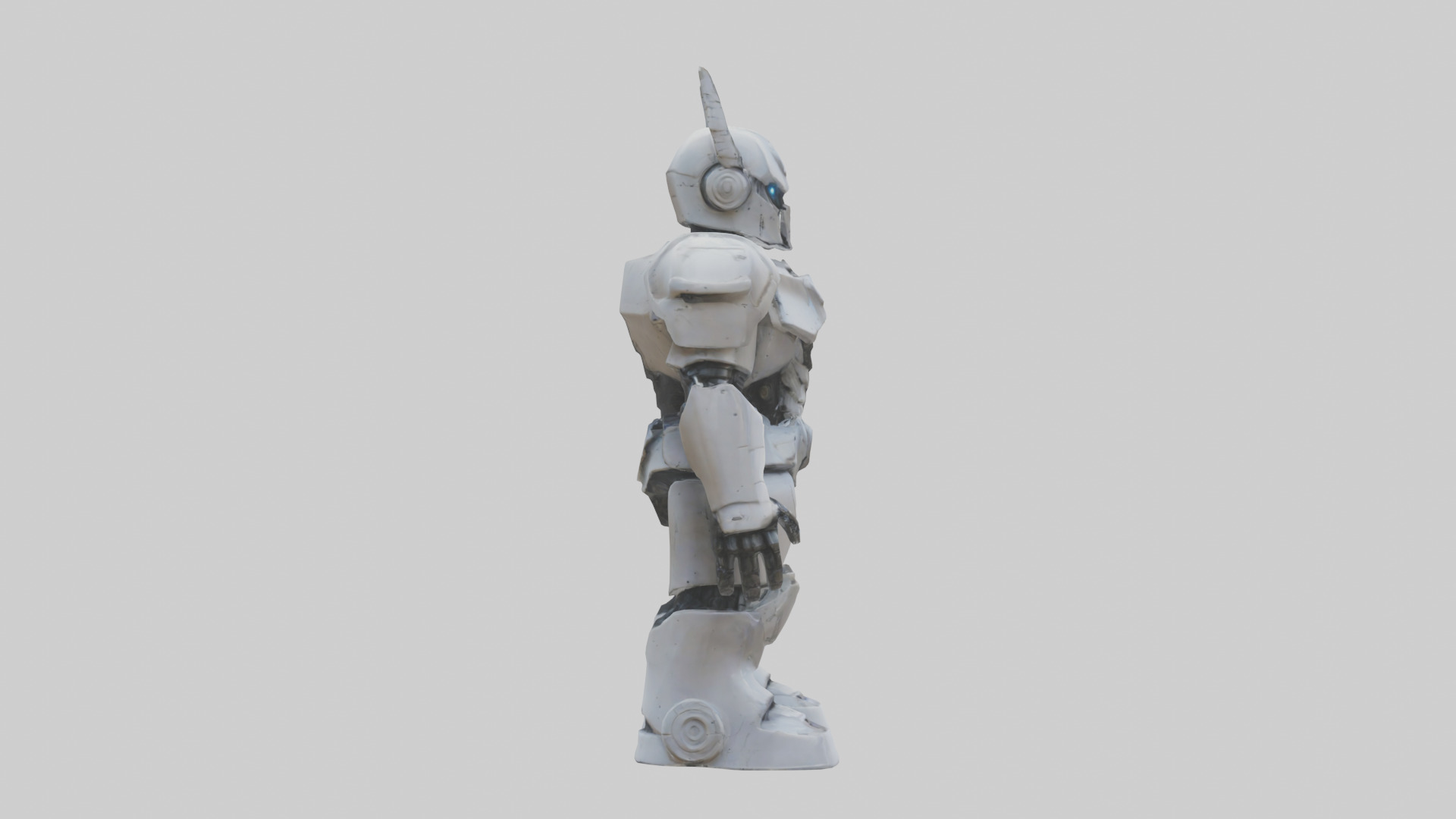 RoboWarrior statue model Low-poly 3D model_13