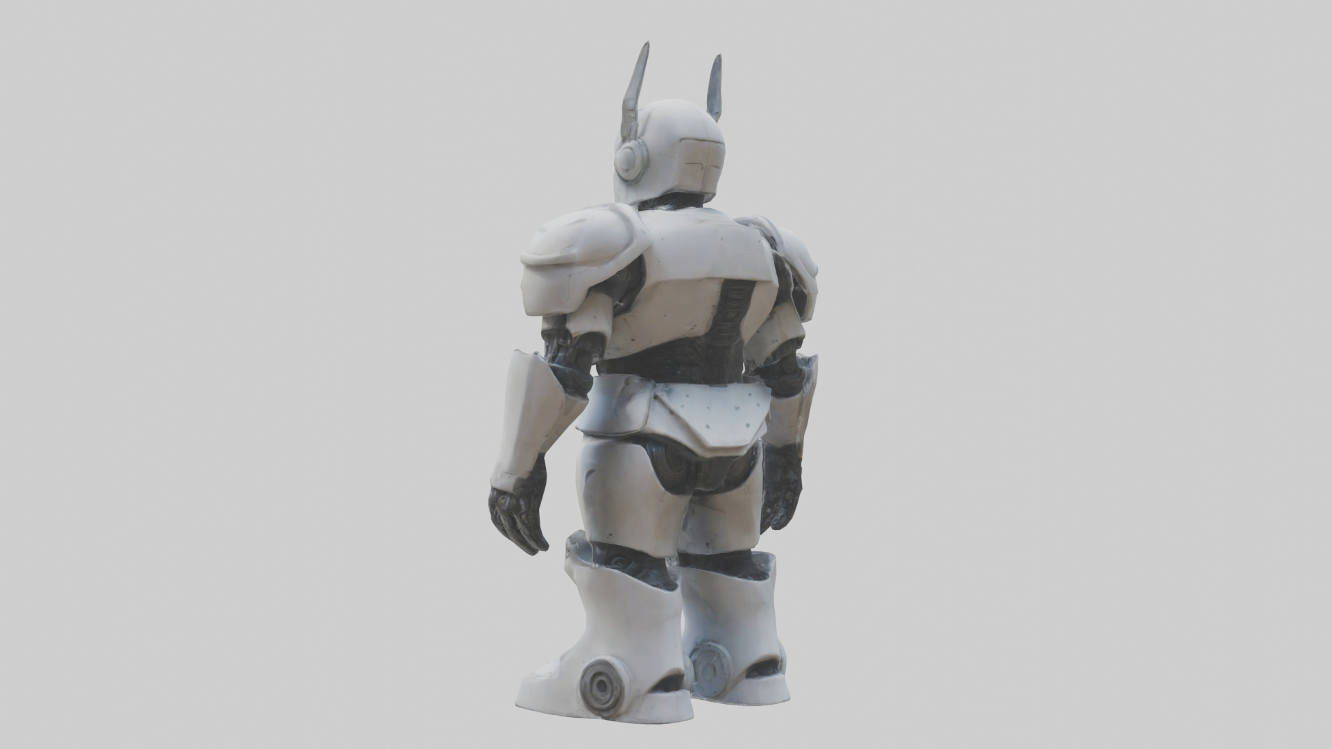 RoboWarrior statue model Low-poly 3D model_2