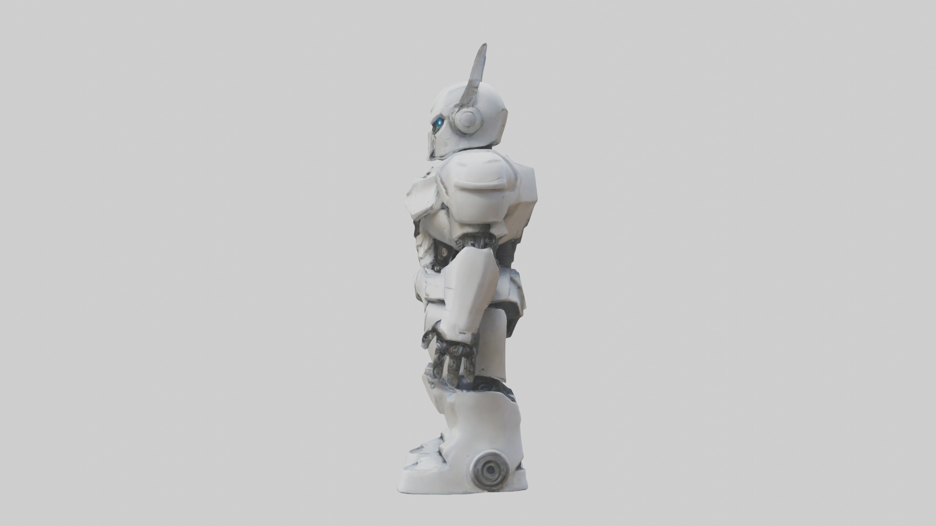 RoboWarrior statue model Low-poly 3D model_12