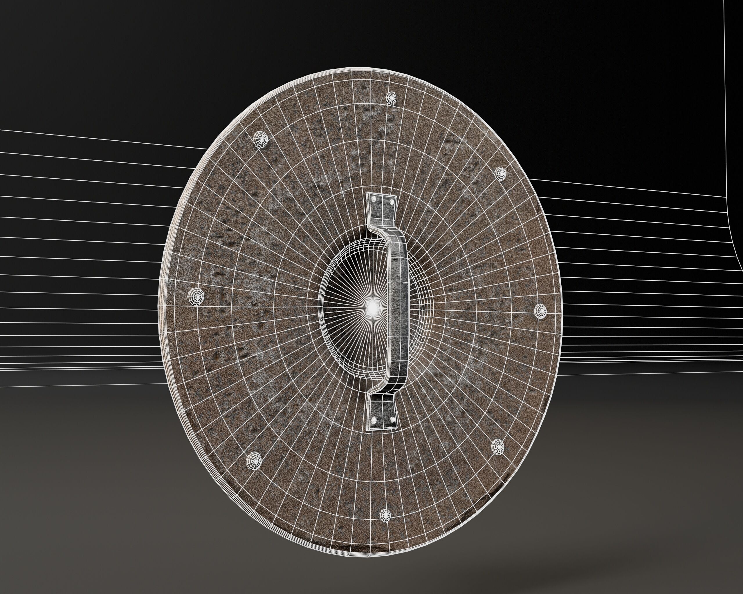 Dragon Shield Low-poly 3D model_13