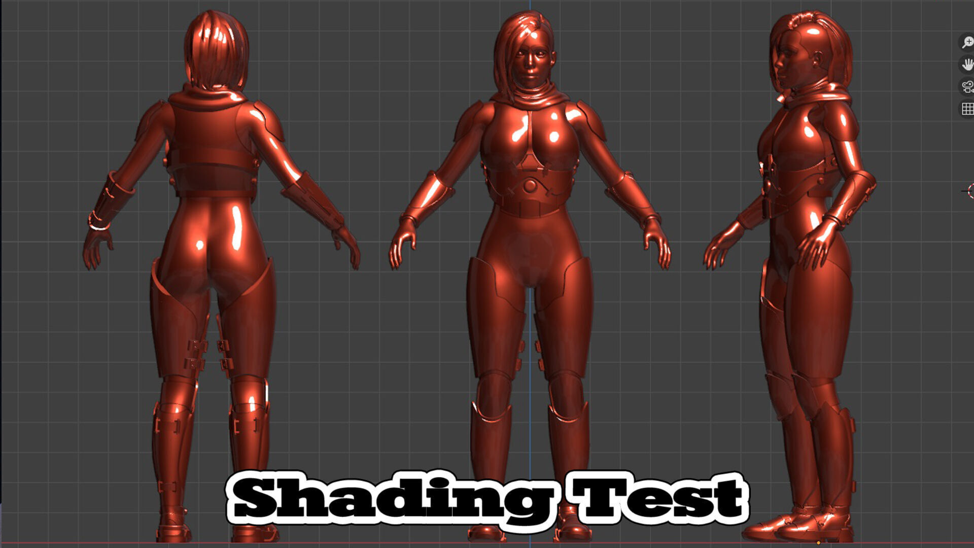 Sci-Fi Female Soldier Modular 01 Low-poly 3D model_12