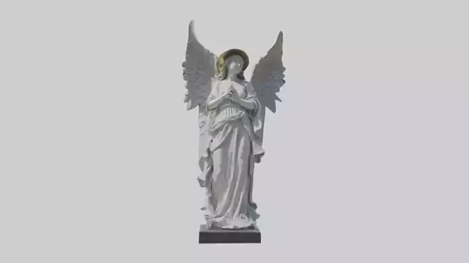 Rockefeller angel statue model Low-poly 3D model