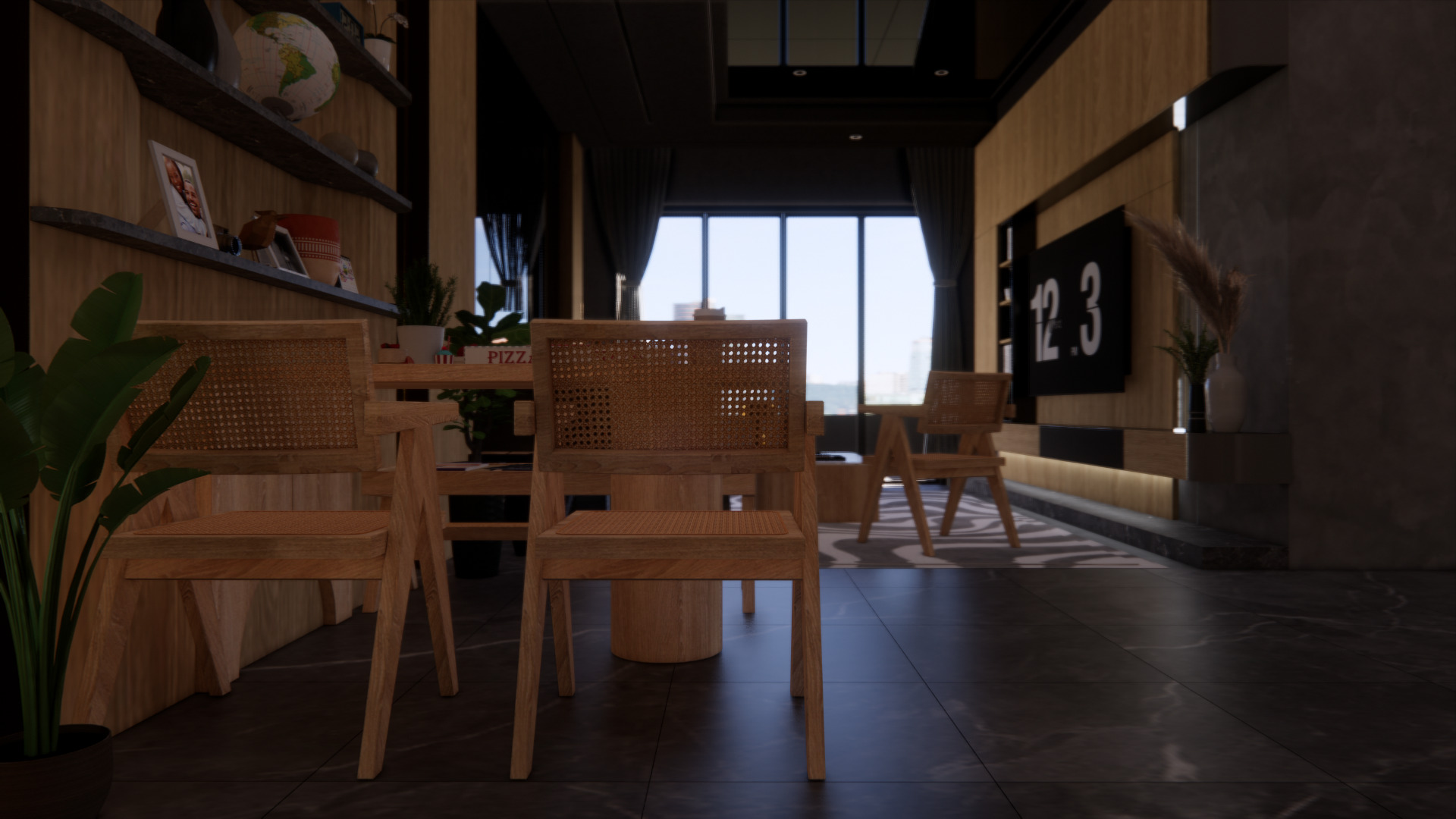 Timeless Modern Apartment Interior High Detail and Easy to Edit Low-poly 3D model_5