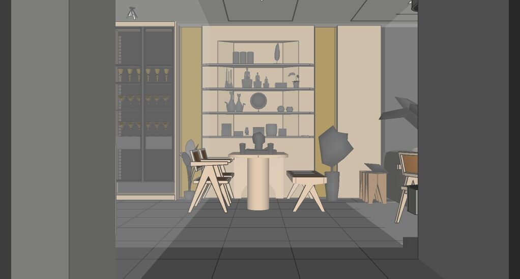 Timeless Modern Apartment Interior High Detail and Easy to Edit Low-poly 3D model_13