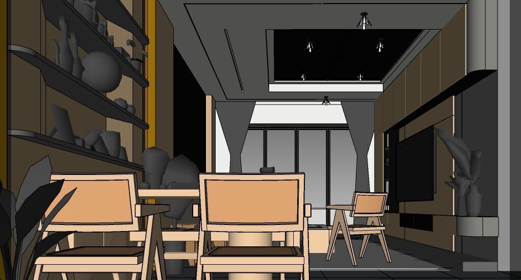 Timeless Modern Apartment Interior High Detail and Easy to Edit Low-poly 3D model_12